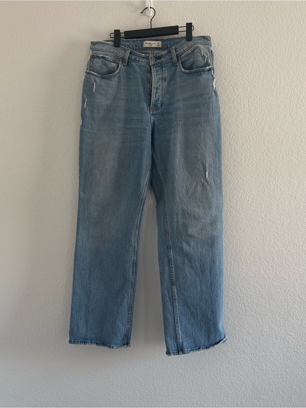 Abercrombie & Fitch Light Wash Relaxed Straight Jeans